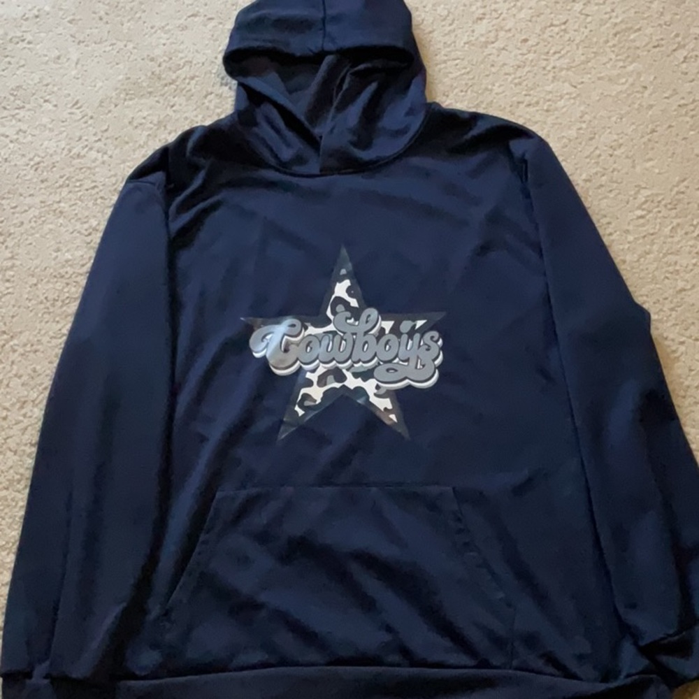 Navy Cowboys Hoodie with Star Design